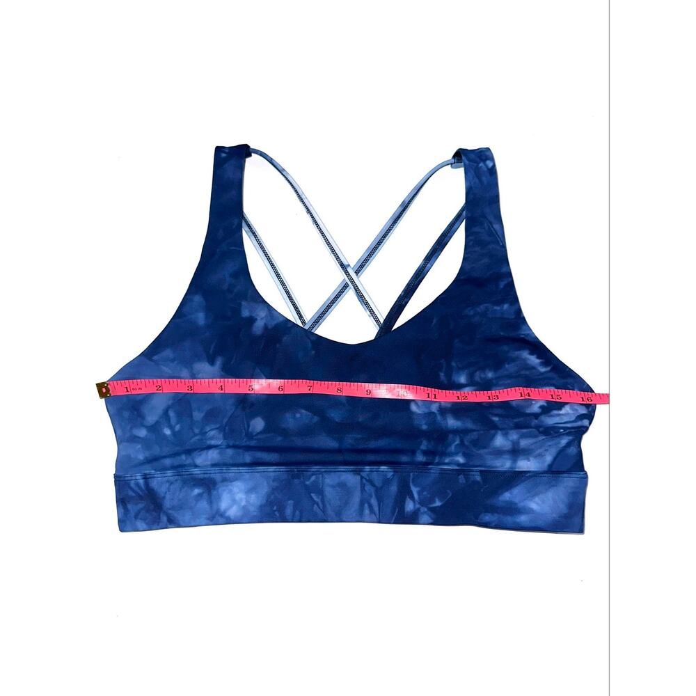 Zyia Active Blue Tie Dye Hendrix Light n Tight Strappy Sports Bra Size XXL - Picture 10 of 12